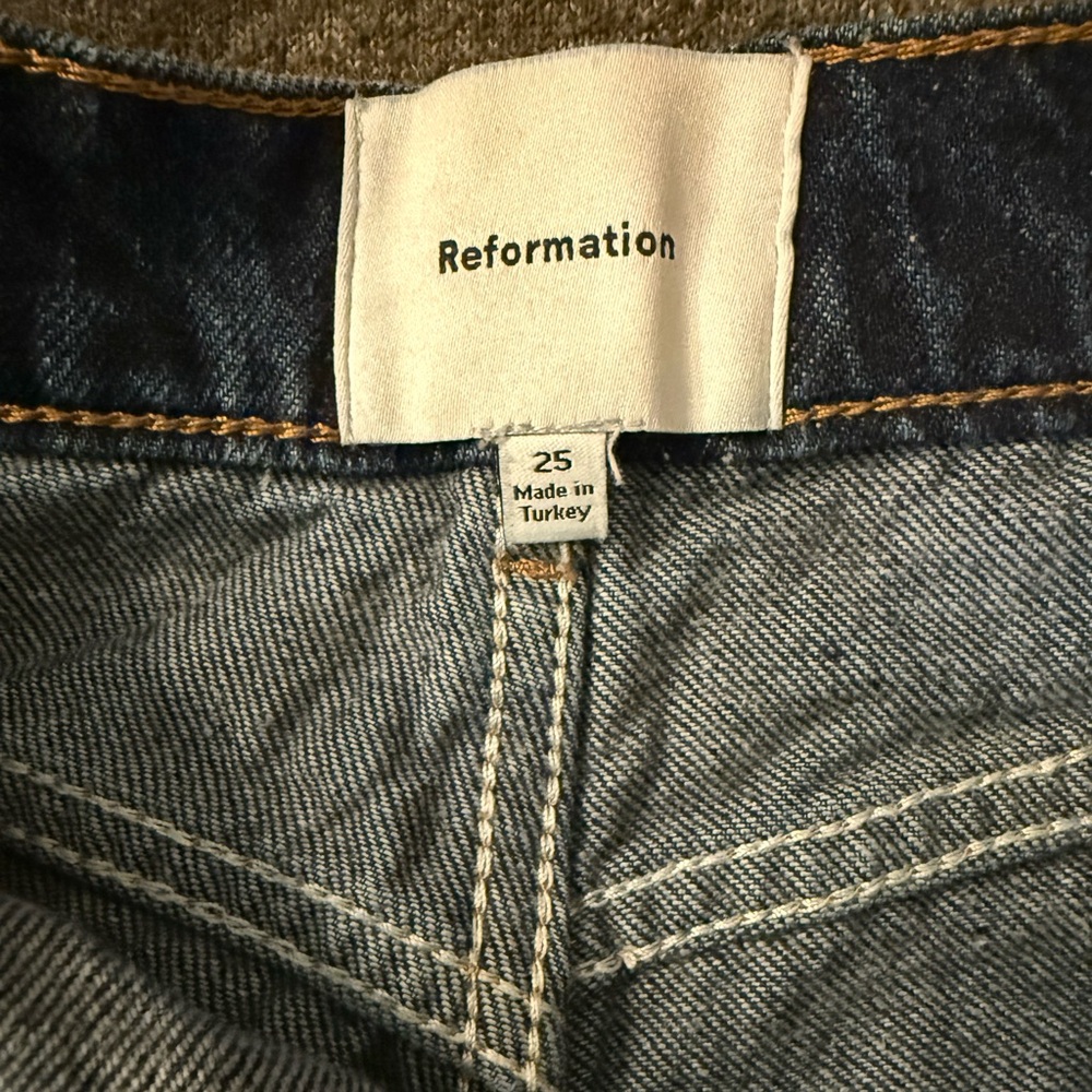 Reformation Cary High Rise Slouchy Wide Leg Jeans Sz25 Excellent Condition - Picture 5 of 6